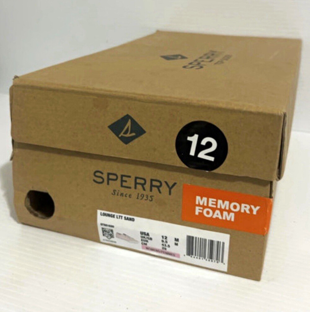 Sperry Women’s Lounge LTT Memory Foam Sneakers Light Sand Size 12 M New in Box